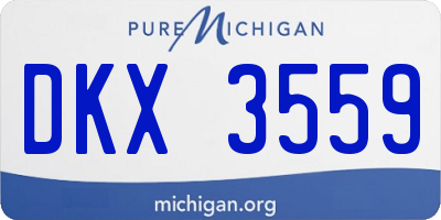 MI license plate DKX3559