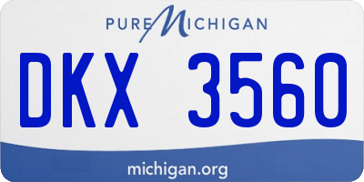 MI license plate DKX3560