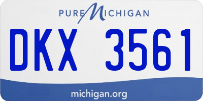 MI license plate DKX3561