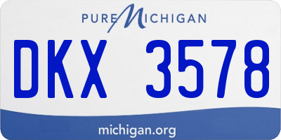 MI license plate DKX3578
