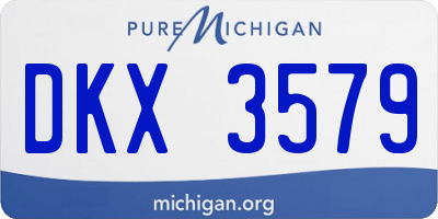 MI license plate DKX3579