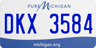 MI license plate DKX3584