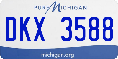MI license plate DKX3588