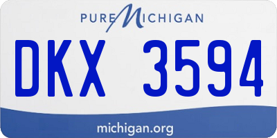 MI license plate DKX3594