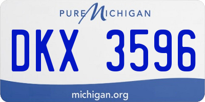 MI license plate DKX3596