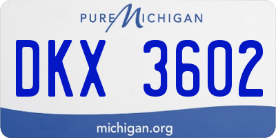 MI license plate DKX3602