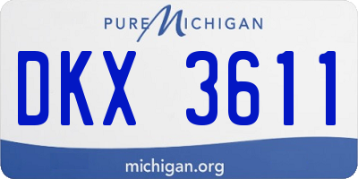 MI license plate DKX3611