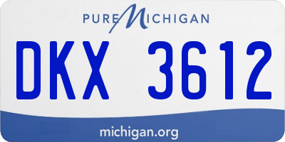 MI license plate DKX3612