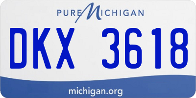 MI license plate DKX3618
