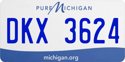 MI license plate DKX3624
