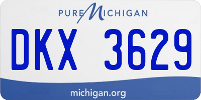 MI license plate DKX3629