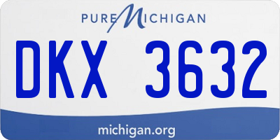 MI license plate DKX3632