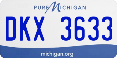 MI license plate DKX3633