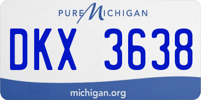 MI license plate DKX3638