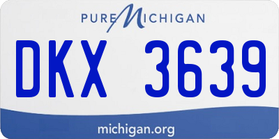 MI license plate DKX3639