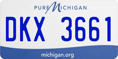 MI license plate DKX3661