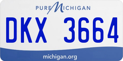 MI license plate DKX3664