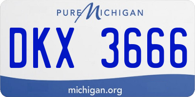 MI license plate DKX3666