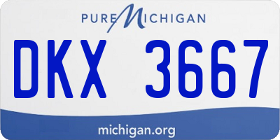 MI license plate DKX3667