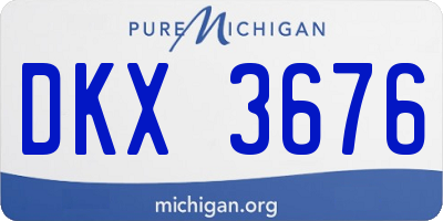 MI license plate DKX3676