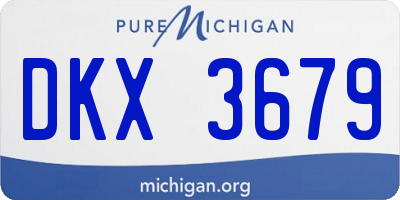 MI license plate DKX3679