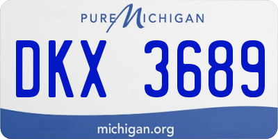 MI license plate DKX3689