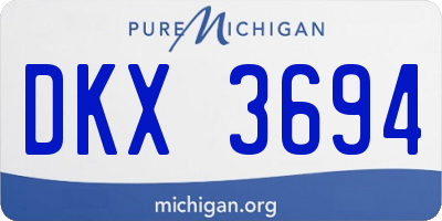 MI license plate DKX3694