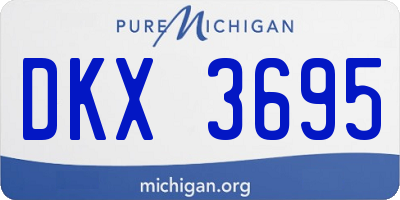 MI license plate DKX3695