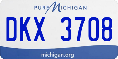 MI license plate DKX3708
