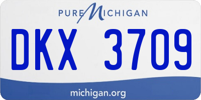 MI license plate DKX3709
