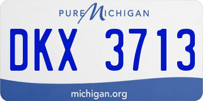 MI license plate DKX3713
