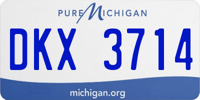 MI license plate DKX3714