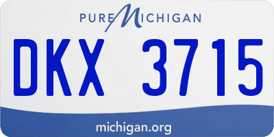 MI license plate DKX3715