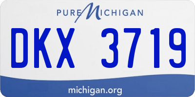 MI license plate DKX3719