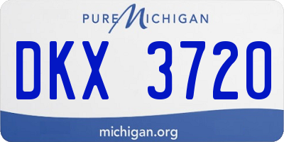 MI license plate DKX3720