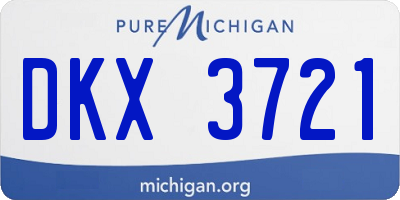 MI license plate DKX3721