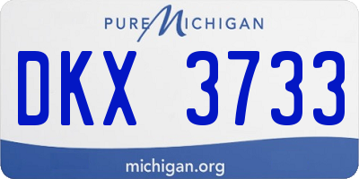 MI license plate DKX3733