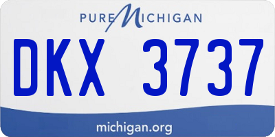 MI license plate DKX3737