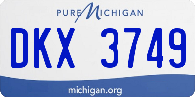 MI license plate DKX3749