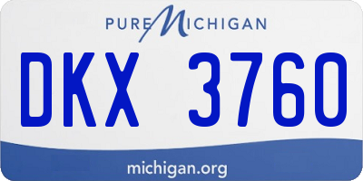 MI license plate DKX3760