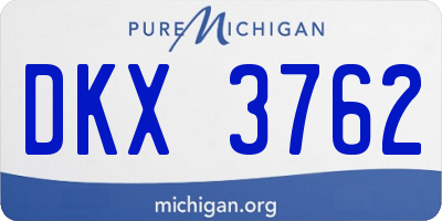 MI license plate DKX3762
