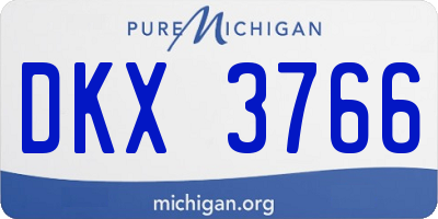 MI license plate DKX3766