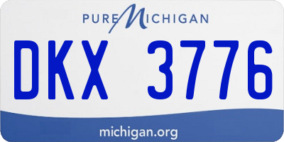 MI license plate DKX3776