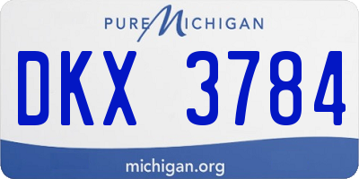 MI license plate DKX3784