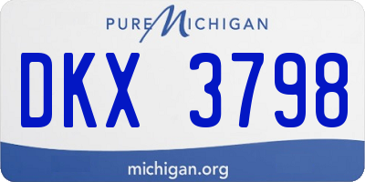 MI license plate DKX3798