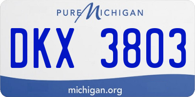 MI license plate DKX3803