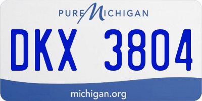 MI license plate DKX3804