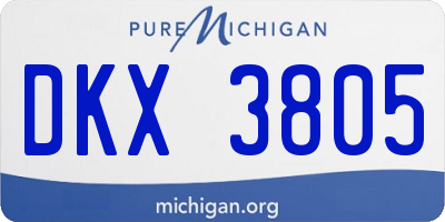 MI license plate DKX3805