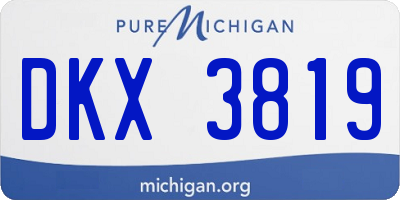 MI license plate DKX3819