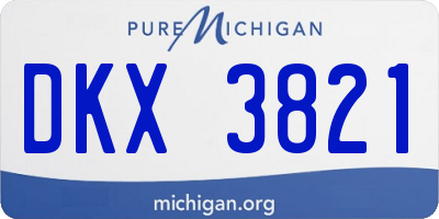 MI license plate DKX3821